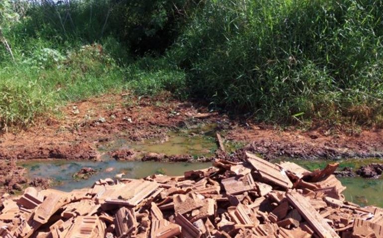 Esgoto da Sabesp caindo no Horto Florestal