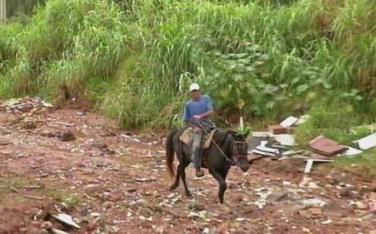 Mato alto, buracos e entulhos invadem rua e via desaparece em bairro de Avaré