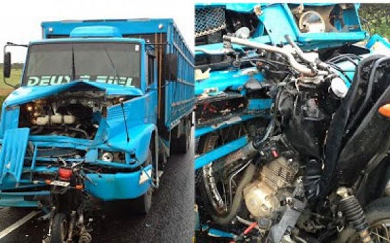 Morre um mototaxista de Avaré na Rod. João Mellão hoje pela manhã.