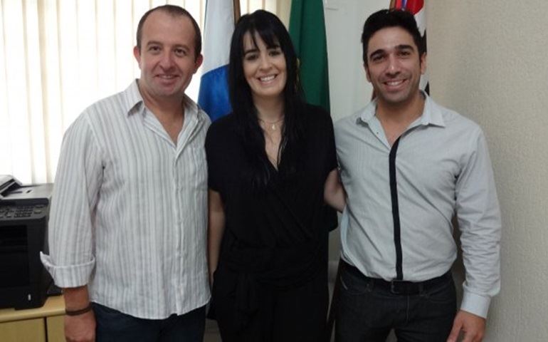Bruna Silvestre recebe visita do pré-candidato João Fadel na Câmara