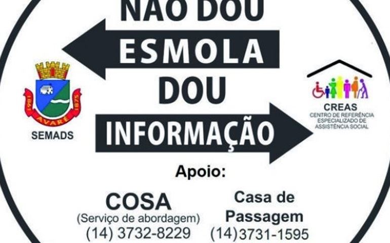 Campanha orienta atendimento a pessoas em situação de rua
