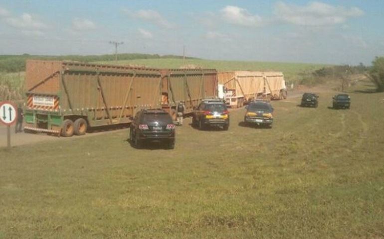 Ministério Público fiscaliza transporte de cana-de-açúcar na SP-280