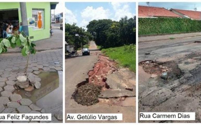 Ruas calamitosas levam população a reclamar na internet
