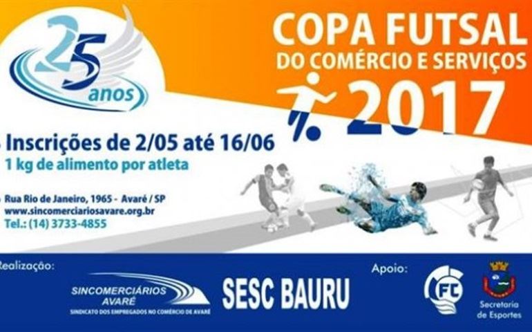 COPA FUTSAL DO COMÉRCIO E SERVIÇOS COMEÇA NESTA TERÇA