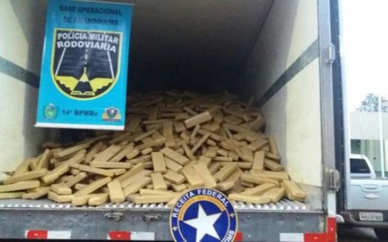 Sete toneladas de maconha em carreta de Avaré são apreendidas no Mato Grosso do Sul.