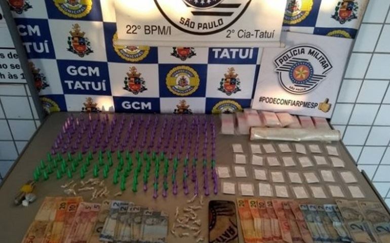 Grupo é detido após ser flagrado com cocaína, crack e maconha em Tatuí