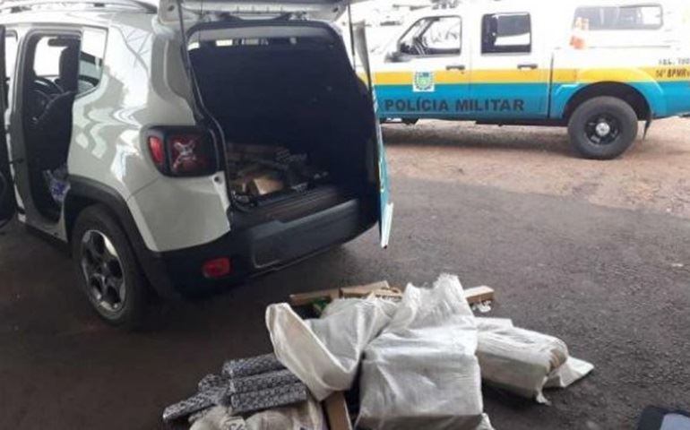 Veículo de Avaré é apreendido no Mato Grosso do Sul com cinco fardos de maconha