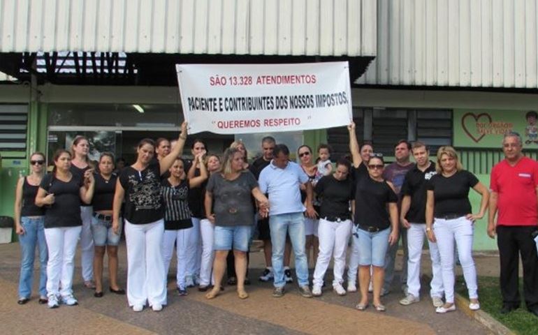 Pacientes presenciam manifestação pacífica no Pronto Socorro local
