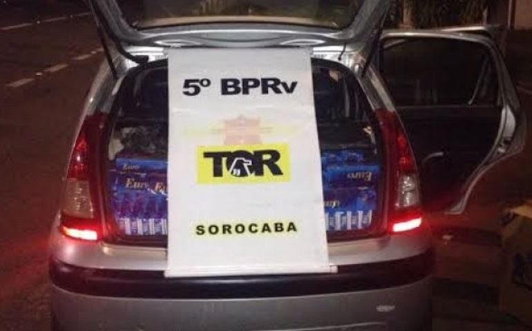 TOR apreende carro com cigarro