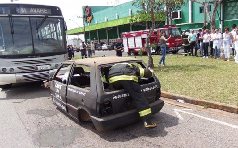 Simulação de Acidente promovido pelo Conselho Municipal de Defesa Civil de Avaré.