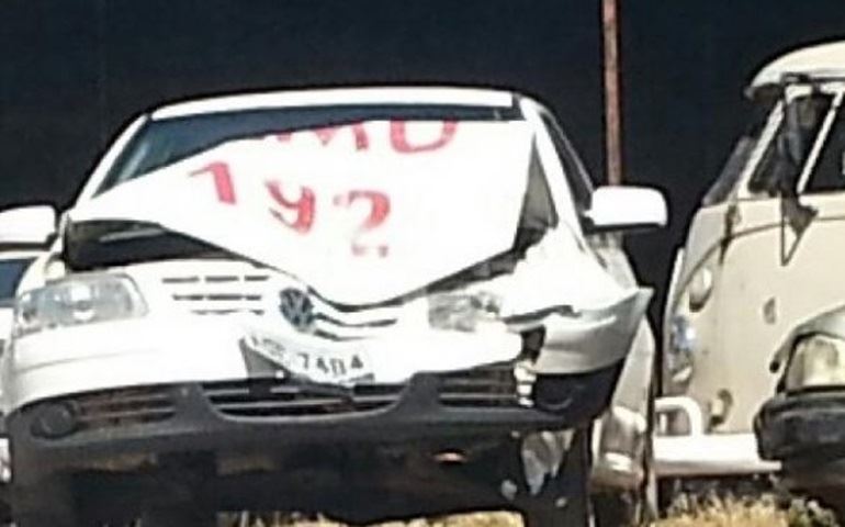 Viatura do Samu saiu fora da rota de serviço e ocasionou uma colisão frontal com um caminhão.