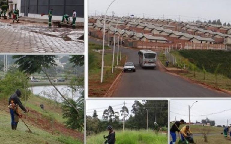 Bairros recebem serviços de limpeza e manutenção