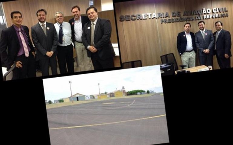 Prefeito de Botucatu negociou obra do Aeroporto de Botucatu com Brasilia. O prefeito de Botucatu,