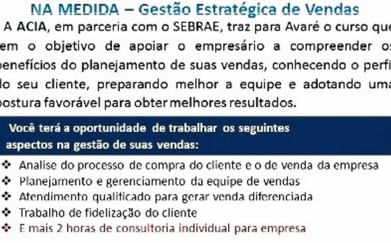 Curso sobre vendas