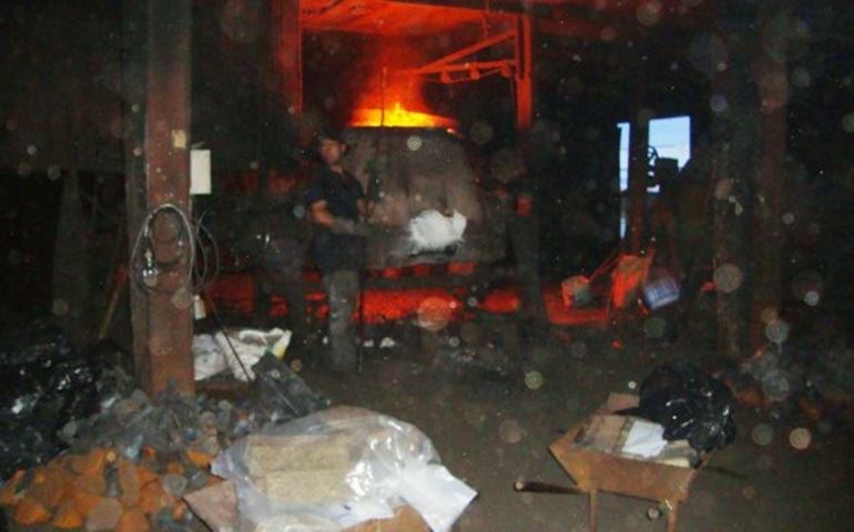 POLÍCIA CIVIL INCINERANDO 345 QUILOS DE DROGAS