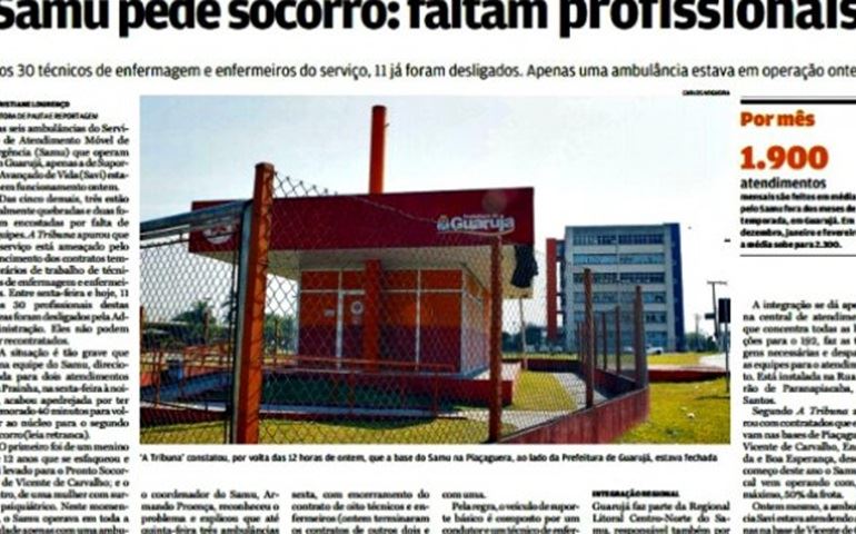 SAMU DE AVARÉ INOPERANTE POR FALTA DE MÉDICOS.