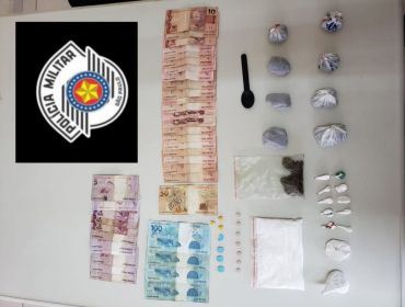 No Bairro Brabância em Avaré, traficante é preso com cocaína, maconha e ecstasy