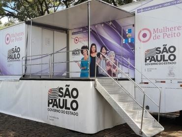 Carreta do Programa Mulheres de Peito iniciou atendimento no Parque de Exposições (Emapa).