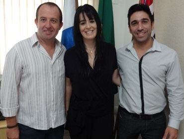 Bruna Silvestre recebe visita do pré-candidato João Fadel na Câmara