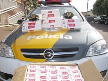 Polícia Rodoviária realizou ontem mais uma apreensão de cigarros.
