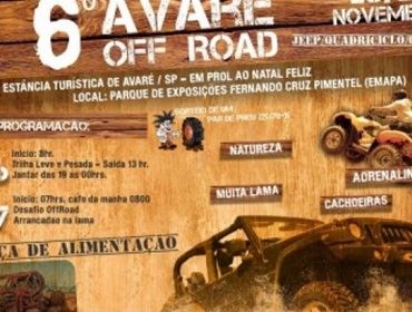 5º Avaré OFF ROAD acontece nos dias 26 E 27 de Novembro