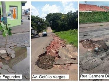 Ruas calamitosas levam população a reclamar na internet