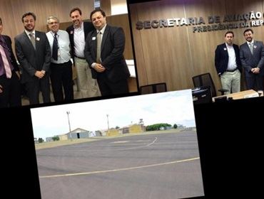 Prefeito de Botucatu negociou obra do Aeroporto de Botucatu com Brasilia.   O prefeito de Botucatu, 