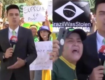 Repórter é ‘pego na mentira’ em manifestação e recebe dura resposta ao vivo