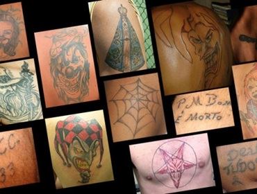  Tatuagens em bandidos podem indicar os crimes